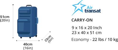 air transat baggage allowance